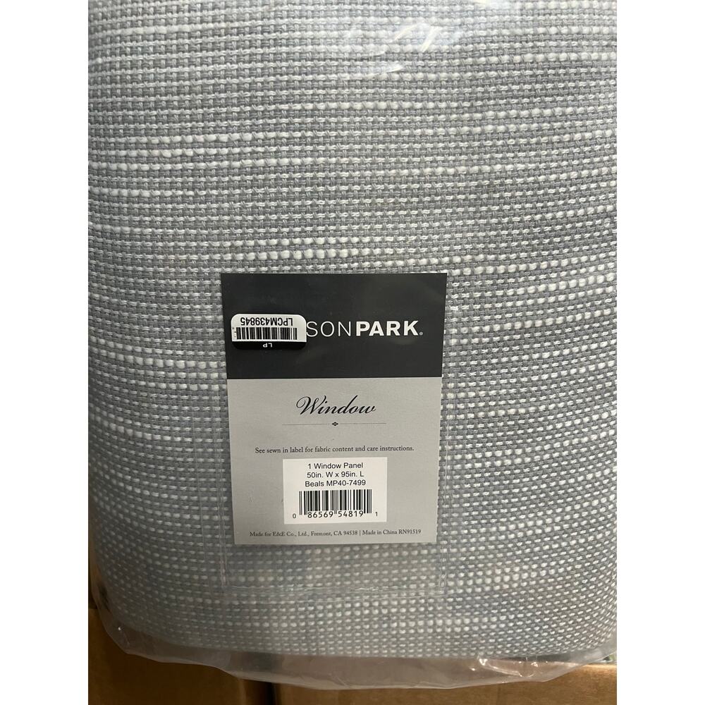MADISON PARK 95X20 FAUX LINEN PAENL WITH FLEECE LINING NEW GRAY NEW